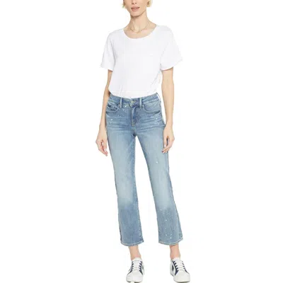 Nydj Womens Tummy Slimming Denim Straight Leg Jeans In Blue