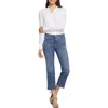 Nydj Womens Tummy Slimming Denim Straight Leg Jeans In Multi