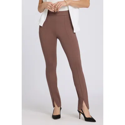 Nydj Zelda Sculpt-her™ Slit Hem Pants In Brown