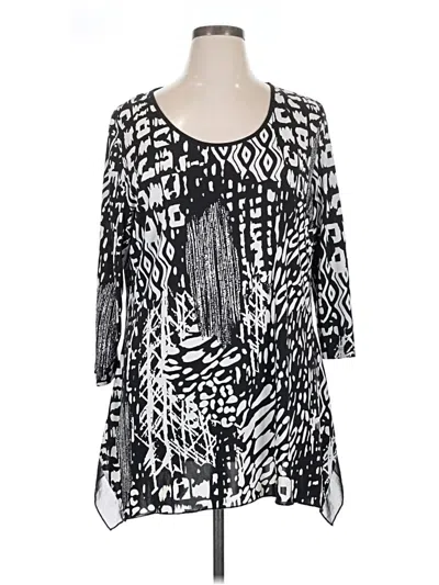 Pre-owned Nygard 3/4 Sleeve Blouse In Black