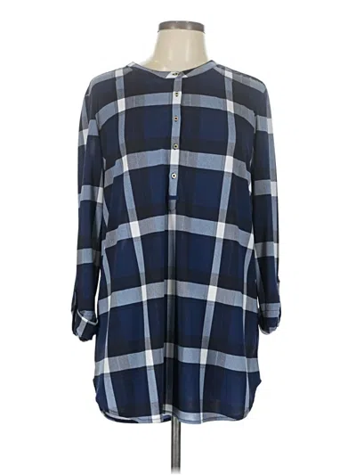 Pre-owned Nygard 3/4 Sleeve Blouse In Blue