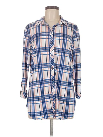 Pre-owned Nygard 3/4 Sleeve Blouse In Blue