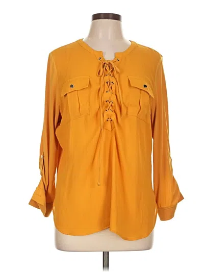 Pre-owned Nygard 3/4 Sleeve Blouse In Yellow