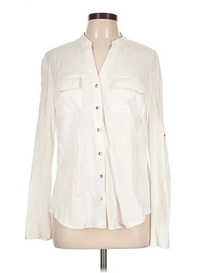 Pre-owned Nygard Long Sleeve Blouse In Ivory