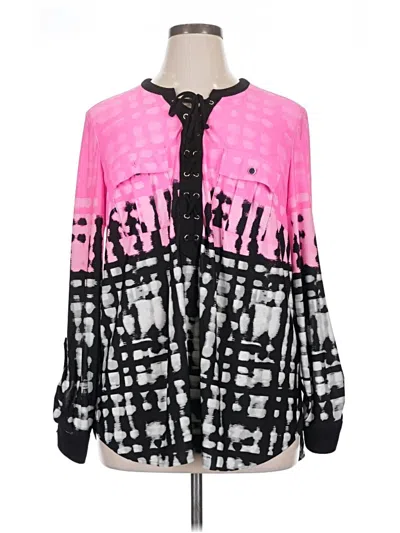 Pre-owned Nygard Long Sleeve Blouse In Pink