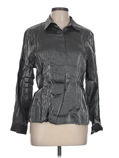 Pre-owned Nygard Long Sleeve Blouse In Silver
