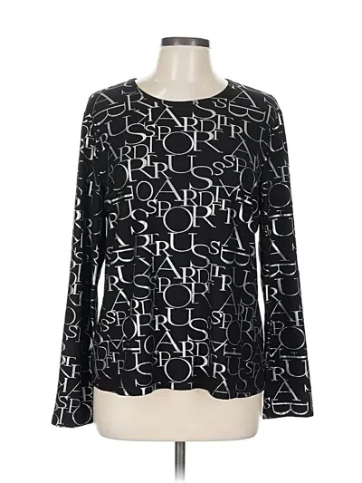 Pre-owned Nygard Long Sleeve Top Black Crew Neck Tops