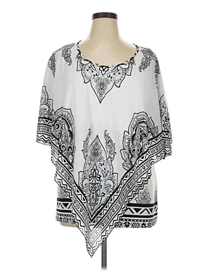 Pre-owned Nygard Short Sleeve Blouse In White