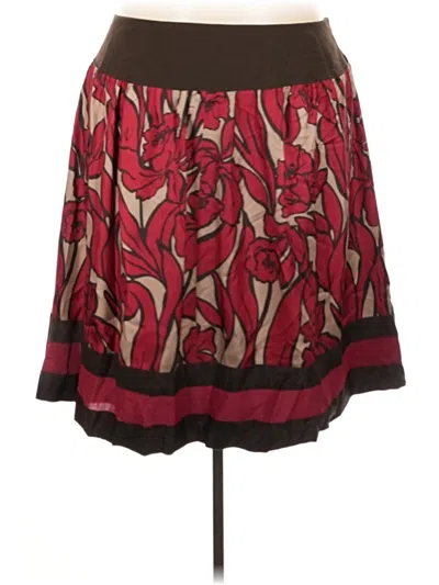 Pre-owned Nygard Silk Skirt In Burgundy