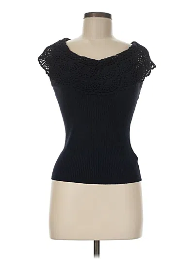 Pre-owned Nygard Sleeveless Top Black Sweetheart Neckline Tops