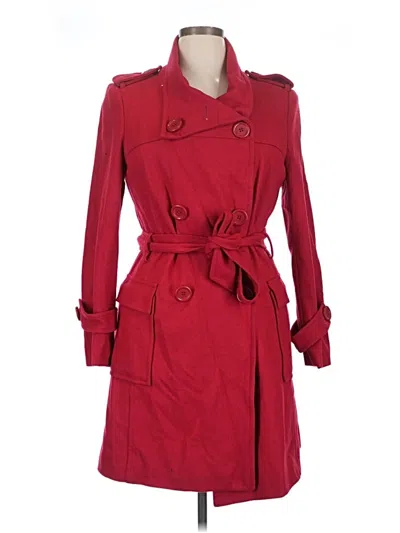 Pre-owned Nygard Trenchcoat In Red