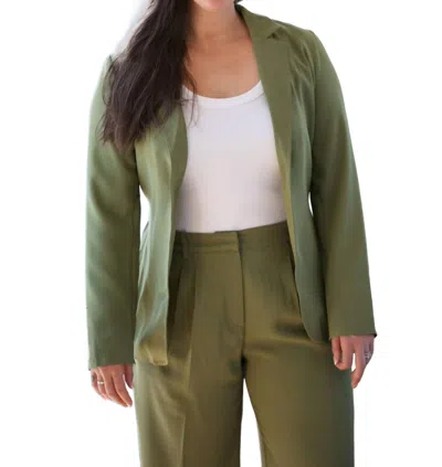 Nyland Delia One Button Jacket In Olive In Green