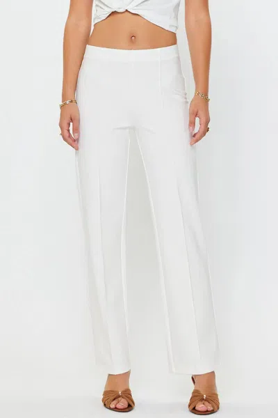 Nyland Jenna Casual Straight Leg Stretch Pant In Off White