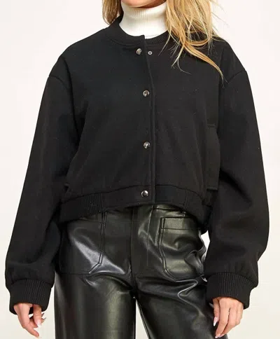 Nyland Kip Bomber Jacket In Black