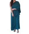 Nyland Phoenix One Shoulder Maxi Dress In Hunter Green In Green