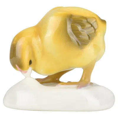 Pre-owned Nymphenburg Porcelain Antique  Chick Figurine Art Nouveau, Early 20th C. Signed In Orange