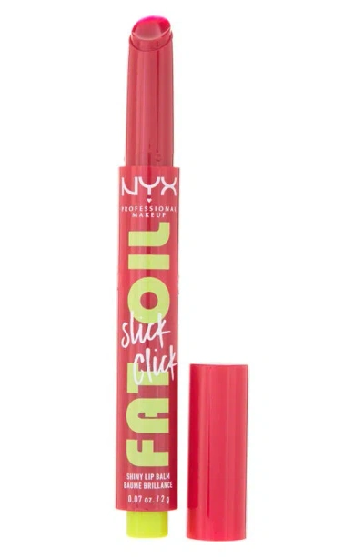 Nyx Fat Oil Slick Click Shiny Lip Balm In Double Tap