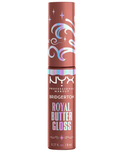Nyx Professional Makeup Bridgerton Royal Butter Lip Gloss, 0.27 Oz. In Brown