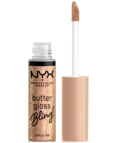 Nyx Professional Makeup Butter Gloss Bling! In Bring The Bling (gold Metal)