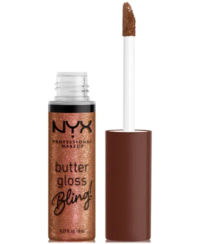 Nyx Professional Makeup Butter Gloss Bling! In Hustla (medium Brown)
