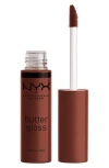 Nyx Professional Makeup Butter Gloss Nonsticky Lip Gloss In Brownie Drip