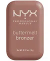 Nyx Professional Makeup Buttermelt Bronzer, 0.17 Oz. In Brown