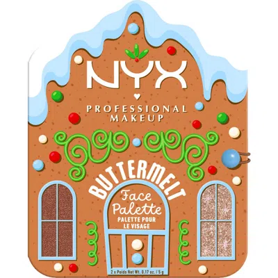 Nyx Professional Makeup Buttermelt Face Blush & Highlighter Palette In Brown