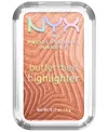 Nyx Professional Makeup Buttermelt Powder Highlighter, 0.17 Oz. In Brown