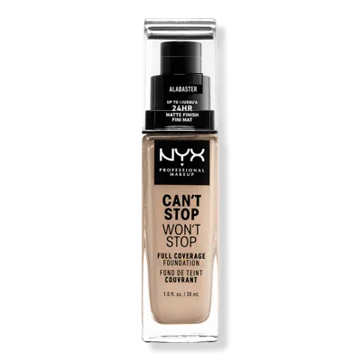 Nyx Professional Makeup Can't Stop Won't Stop 24hr Full Coverage Matte Foundation - Alabaster In White