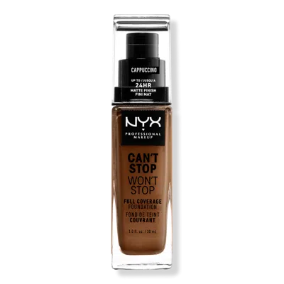 Nyx Professional Makeup Can't Stop Won't Stop 24hr Full Coverage Matte Foundation - Cappuccino In Brown