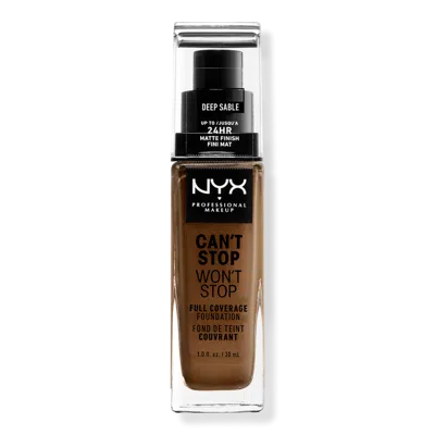 Nyx Professional Makeup Can't Stop Won't Stop 24hr Full Coverage Matte Foundation - Deep Sable