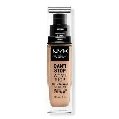 Nyx Professional Makeup Can't Stop Won't Stop 24hr Full Coverage Matte Foundation - Natural In Brown