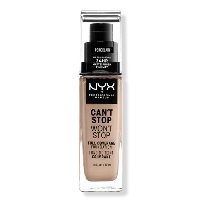 Nyx Professional Makeup Can't Stop Won't Stop 24hr Full Coverage Matte Foundation - Porcelain In White