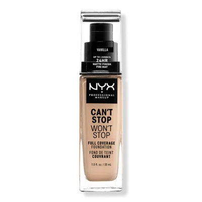 Nyx Professional Makeup Can't Stop Won't Stop 24hr Full Coverage Matte Foundation - Vanilla In White