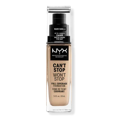Nyx Professional Makeup Can't Stop Won't Stop 24hr Full Coverage Matte Foundation - Warm Vanilla In Brown