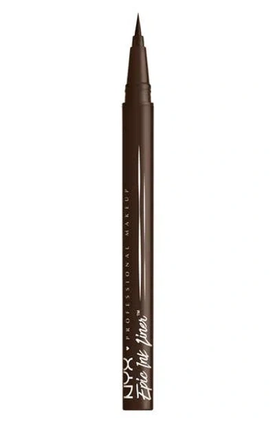 Nyx Professional Makeup Epic Ink Waterproof Liquid Eyeliner In Dark Chocolate