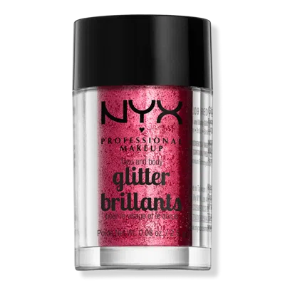 Nyx Professional Makeup Face And Body Glitter - Red