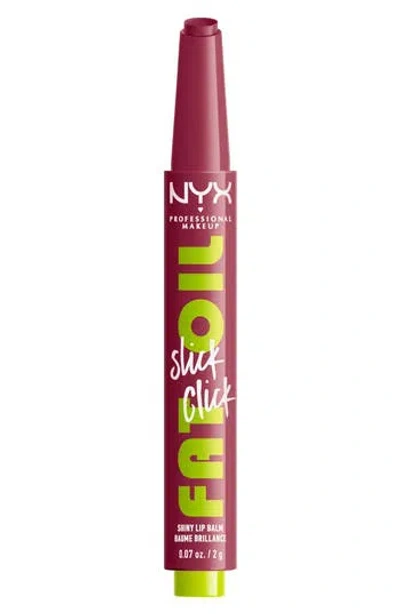 Nyx Professional Makeup Fat Oil Slick Click Shiny Lip Balm In Thats Major