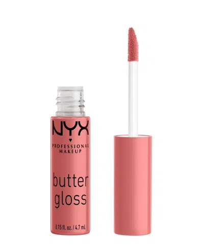 Nyx Professional Makeup Free Butter Lip Gloss Midi Creme Brulee With A $30 Nyx Purchase In Pink
