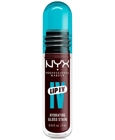 Nyx Professional Makeup Lip Iv Hydrating Gloss Stain In Water Bout Wine