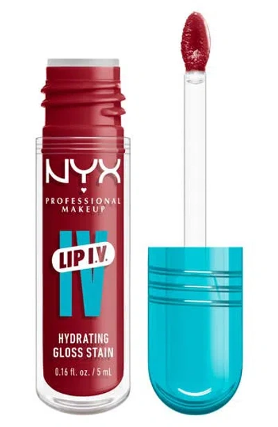 Nyx Professional Makeup Lip I.v. Hydrating Lip Gloss Stain In Berry Thirsty