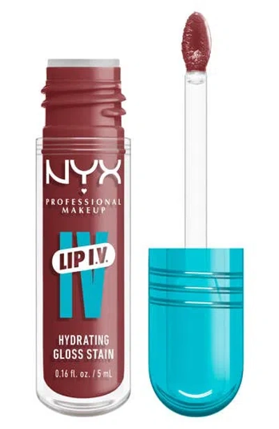 Nyx Professional Makeup Lip I.v. Hydrating Lip Gloss Stain In Hydra Honey