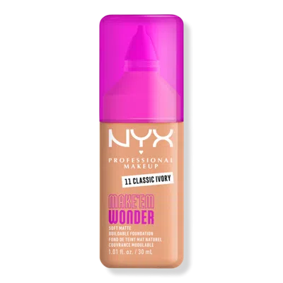 Nyx Professional Makeup Make 'em Wonder, 24h Soft Matte Foundation - Classic Ivory In Multi