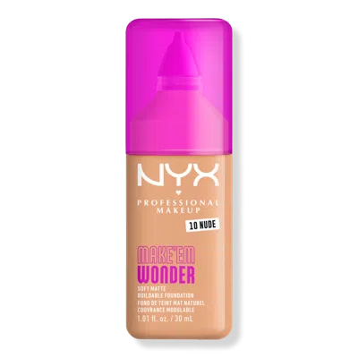 Nyx Professional Makeup Make 'em Wonder, 24h Soft Matte Foundation - Nude In Transparent