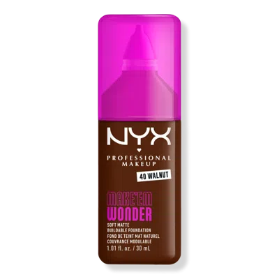Nyx Professional Makeup Make 'em Wonder, 24h Soft Matte Foundation - Walnut In Brown