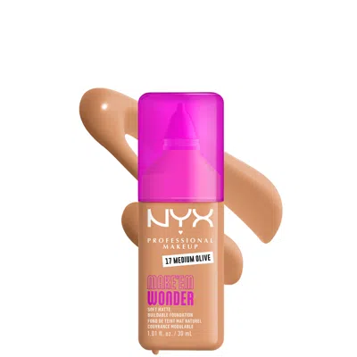 Nyx Professional Makeup Make 'em Wonder, 24h Soft Matte Foundation (various Shades) - Medium Olive In Green
