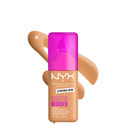 Nyx Professional Makeup Make 'em Wonder, 24h Soft Matte Foundation (various Shades) - Natural Beige In Brown