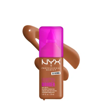 Nyx Professional Makeup Make 'em Wonder, 24h Soft Matte Foundation (various Shades) - Sienna In Brown