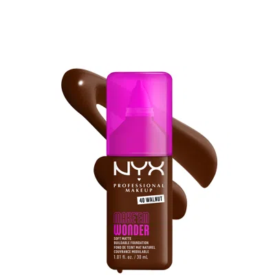 Nyx Professional Makeup Make 'em Wonder, 24h Soft Matte Foundation (various Shades) - Walnut In Brown