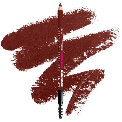 Nyx Professional Makeup Powder Louder 12hr Wear Buildable Micro-fibres Brow Pencil 2g (various Shades) - Black Cherry